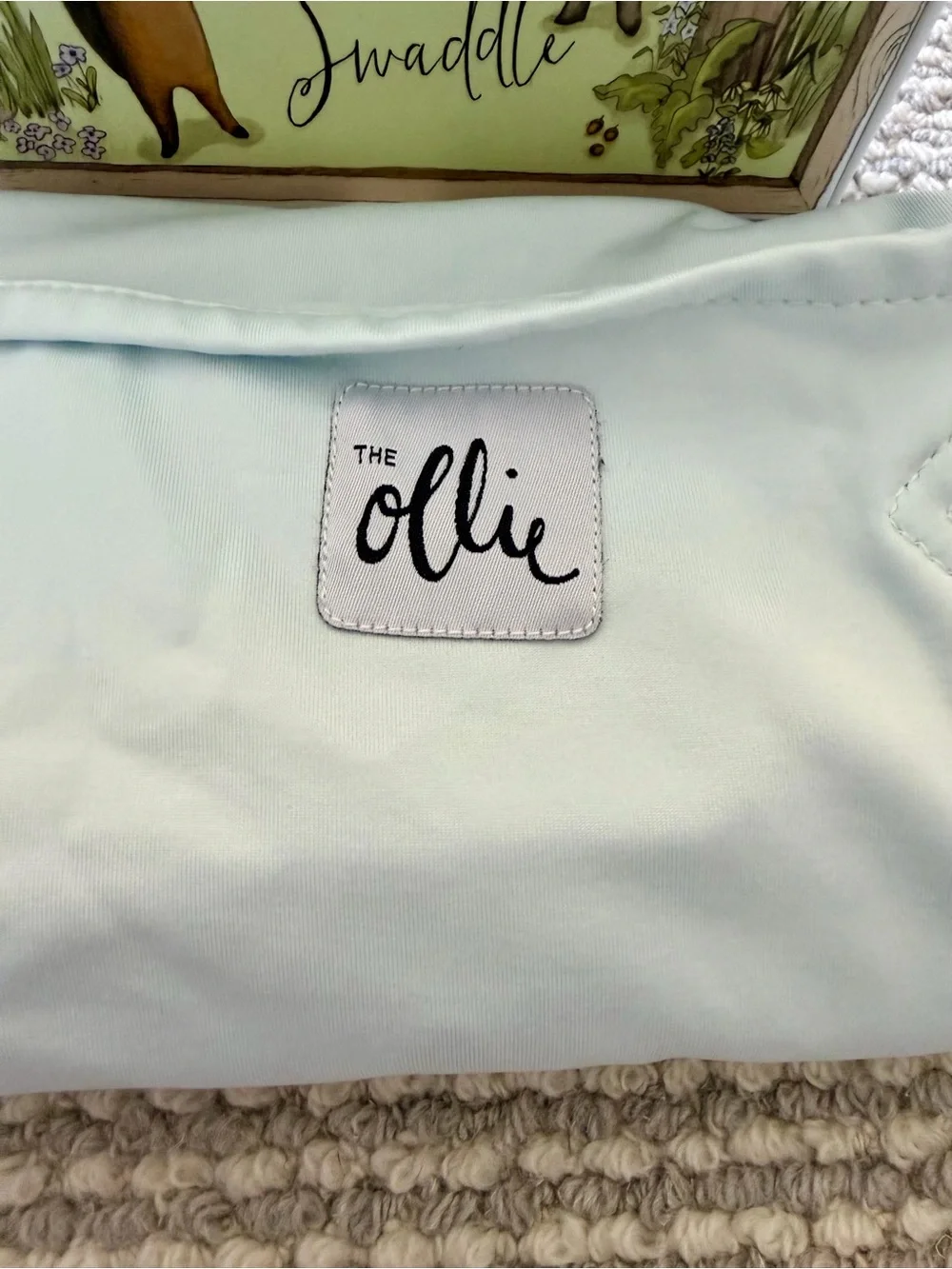 The Ollie Swaddle in Light mint Blue